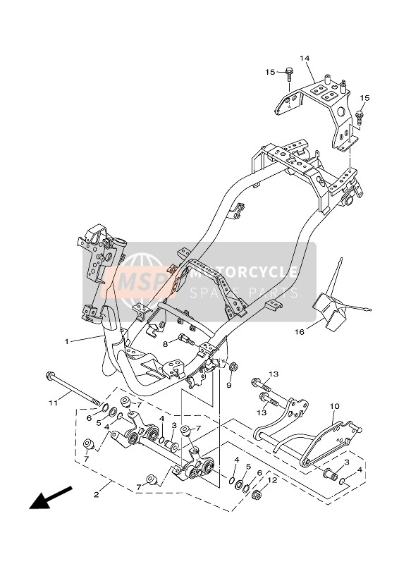 5WGF14810100, Boulon 1,  Montage Du, Yamaha, 1